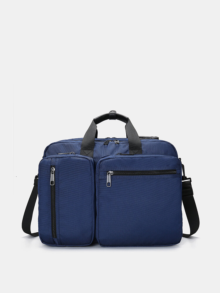 Men Anti-theft Briefcase Expandable Multi-pocket Waterproof Laptop Bag Large Capacity Backpack