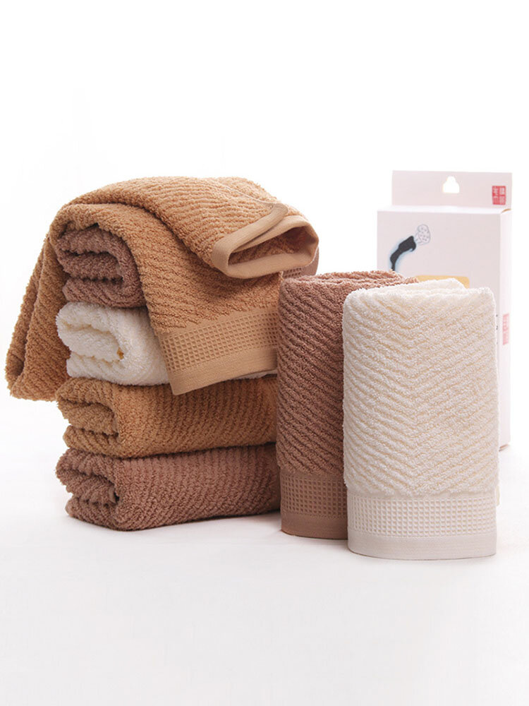 

Soft Cotton Bath Towel Thick Water Sweat Absorbent Long-Staple Cotton Towel, Light coffe;dark coffee