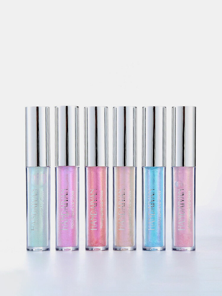 Mermaid Shimmer Liquid Lipstick Long-Lasting Shimmer Lip Gloss 6 Colors Glitter Lip Gloss Makeup