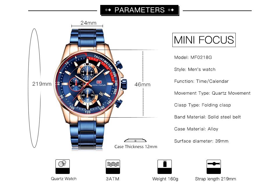 Business Style Date Display Men Wristwatch Working Little Dial Full Steel Quartz Watch