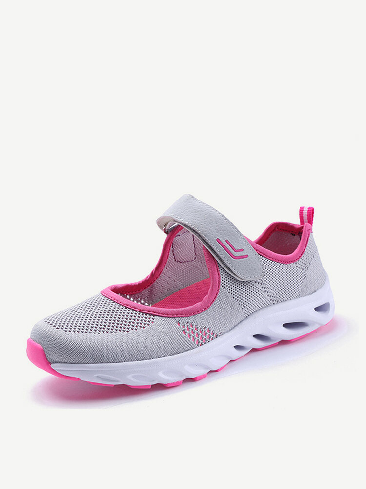 Hollow Mesh Breathable Hook Loop Soft Comfy Trainers