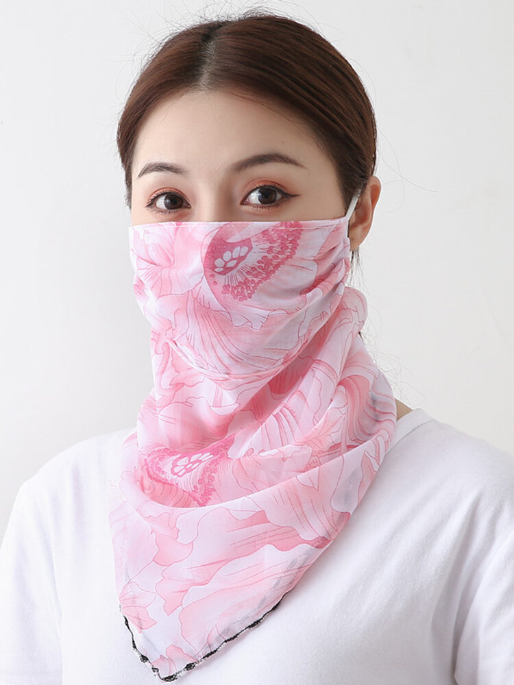 Sunscreen Scarf Outdoor Breathable Riding Face Mask Summer Quick-drying Printing Neck Mask 