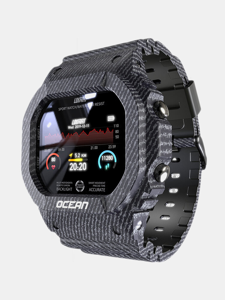 Ocean IP68 Waterproof Multi Sport Modes Tracker Outdoor Wristband Heart Rate Monitor Military Smart Watch