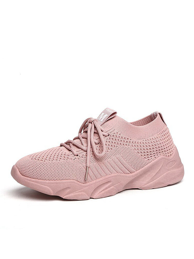 Women's Large-size Breathable Wearable Lace-up Casual Mesh Sports Shoes
