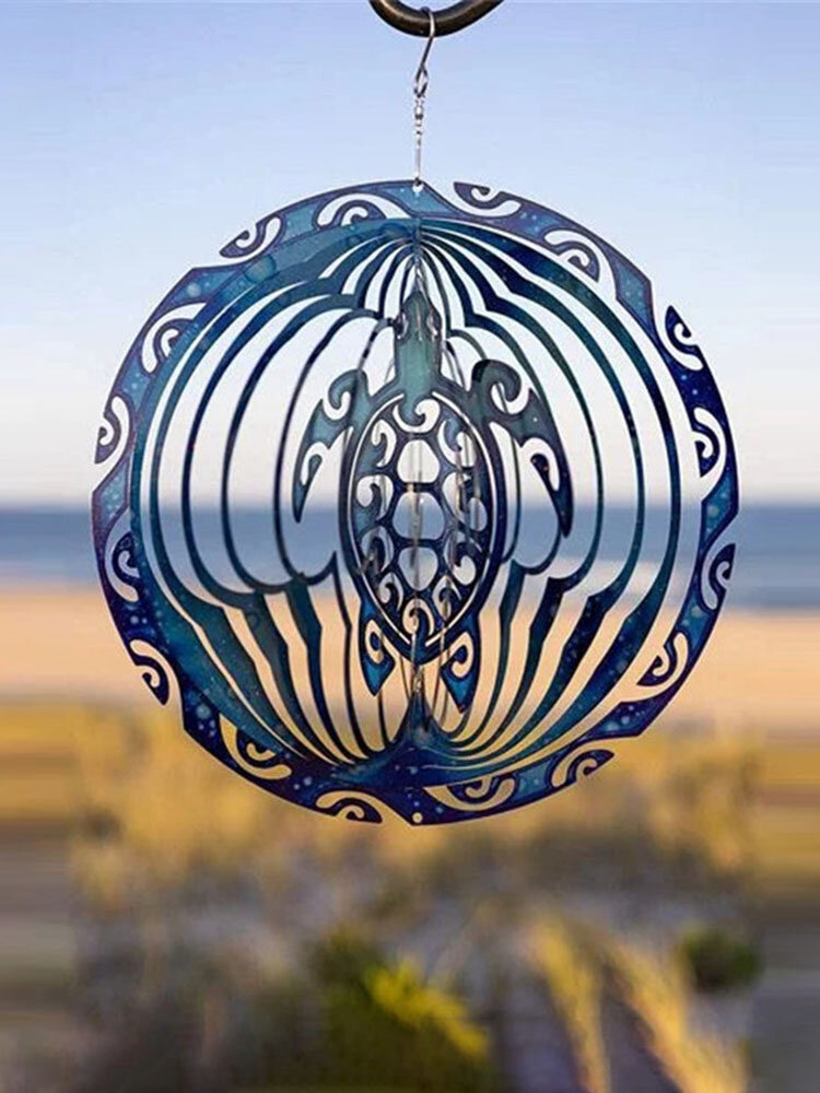 

1 PC 3D Sea Turtle Rotating Ocean Blue Wind Chimes Ornaments Wall Hanging Creative Crafts Home Decoration