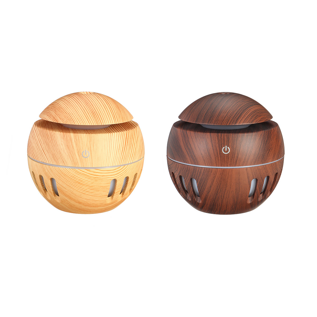 

130ml Wood Grain LED Humidifier 7-Color LED Night Light Spa Aromatherapy Diffuer Air Humidifier