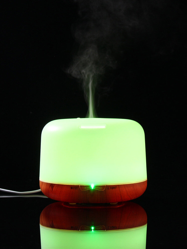 250 ML Colorful LED Luftbefeuchter mit heller Holzmaserung für ätherisches Öl Diffusions-Aromatherapie-Gerät