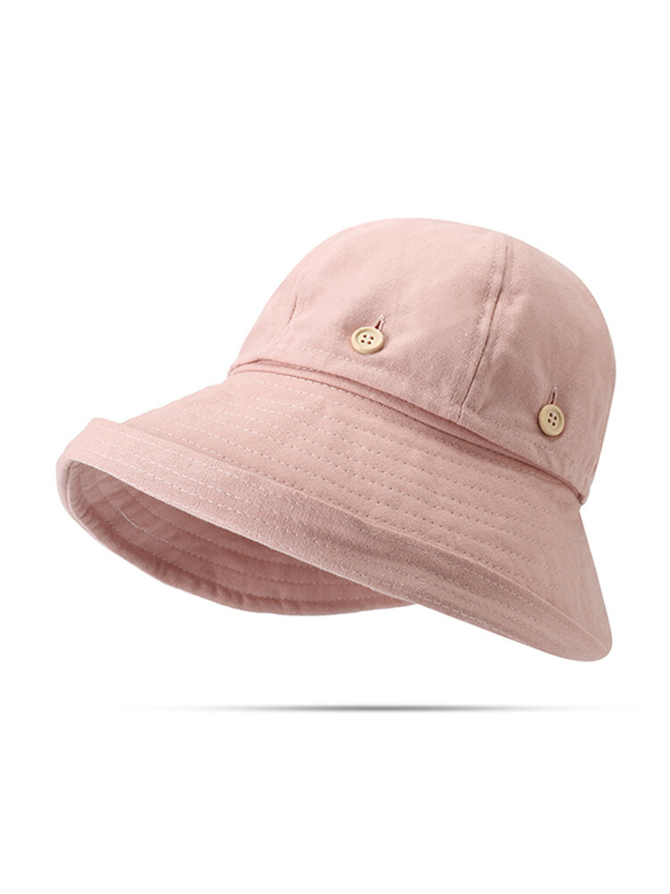 Womens Summer Foldable Sunscreen Cloche Round Bucket Cap Adjustable Fisherman Hats Dual Use