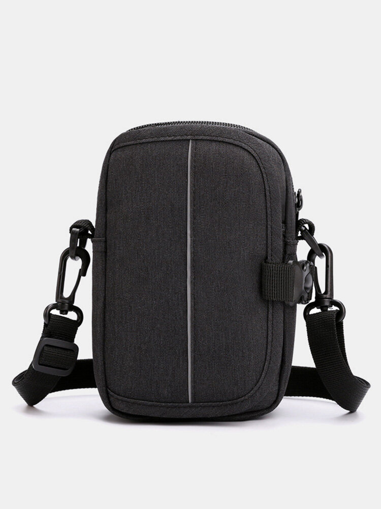 Men Nylon Casual Multi-functional One Shoulder Crossbody Bag Waterproof Design Light Weight Daily Waist Bag