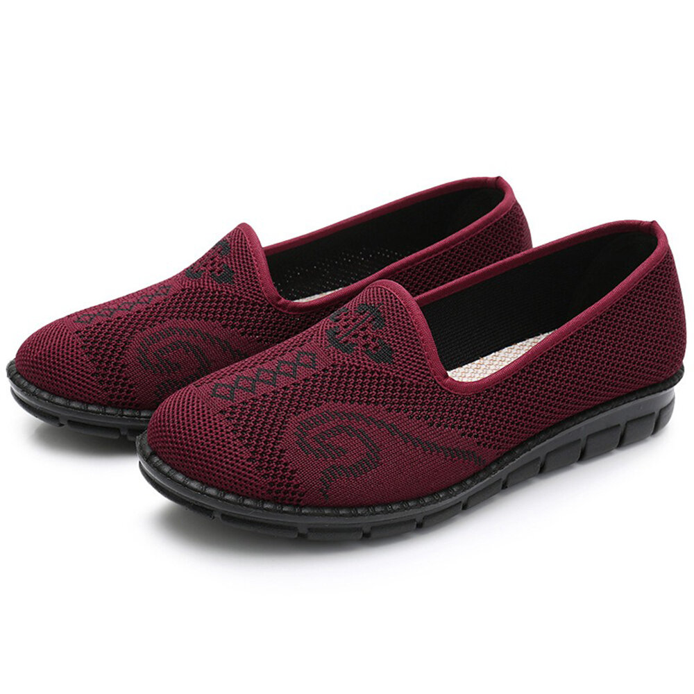 Breathable Mesh Soft Sole Casual Flat Shoes