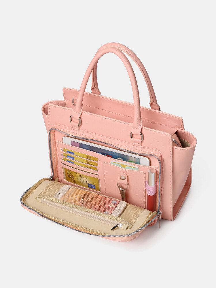 Sac pour ordinateur portable multifonction solide de concepteur en similicuir multi-poches sac de voyage étanche porte-documents sac à main d'affaires sac à bandoulière