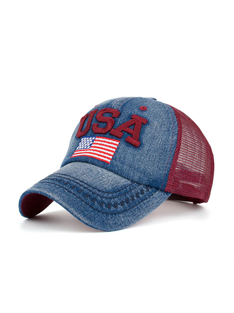 American Flag Dad Hat,Patriotic Baseball Cap Sun Breathable Adjustable Cap