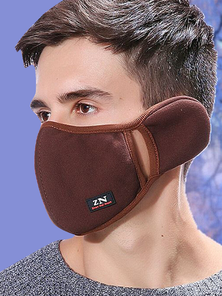

Men Women Cotton Multi Color Reusable Earmuff Mouth Muffs Mask Anti Pollution Dustproof Respirator, Blue