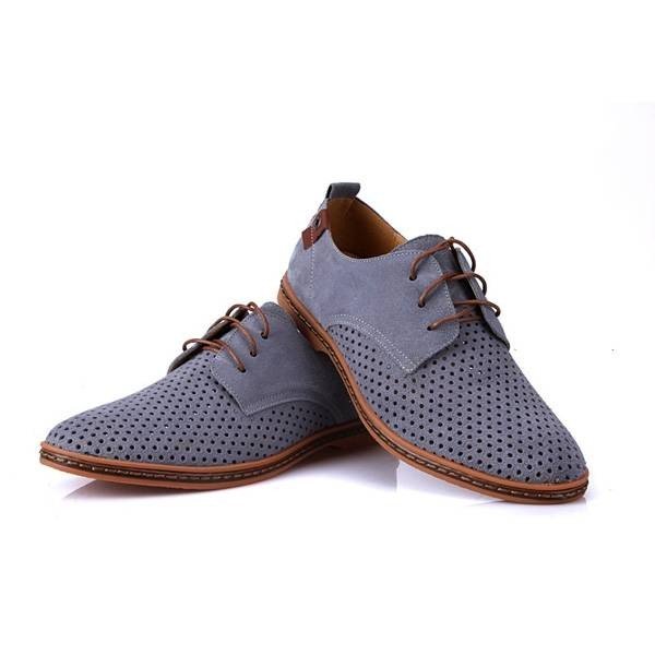 Big Size Men Leather Lace Up Hollow 
