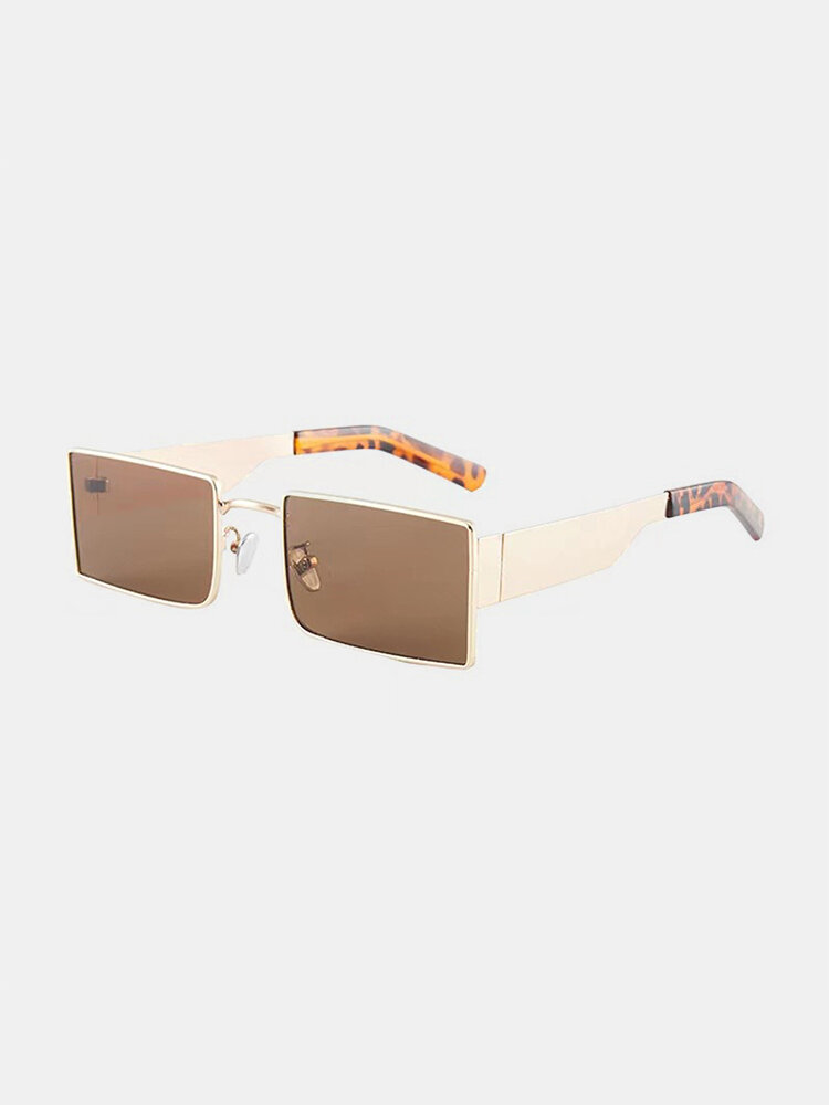 Unisex-Mode Einfache Outdoor-Anti-UV-Persönlichkeit Quadratische tragbare Sonnenbrille