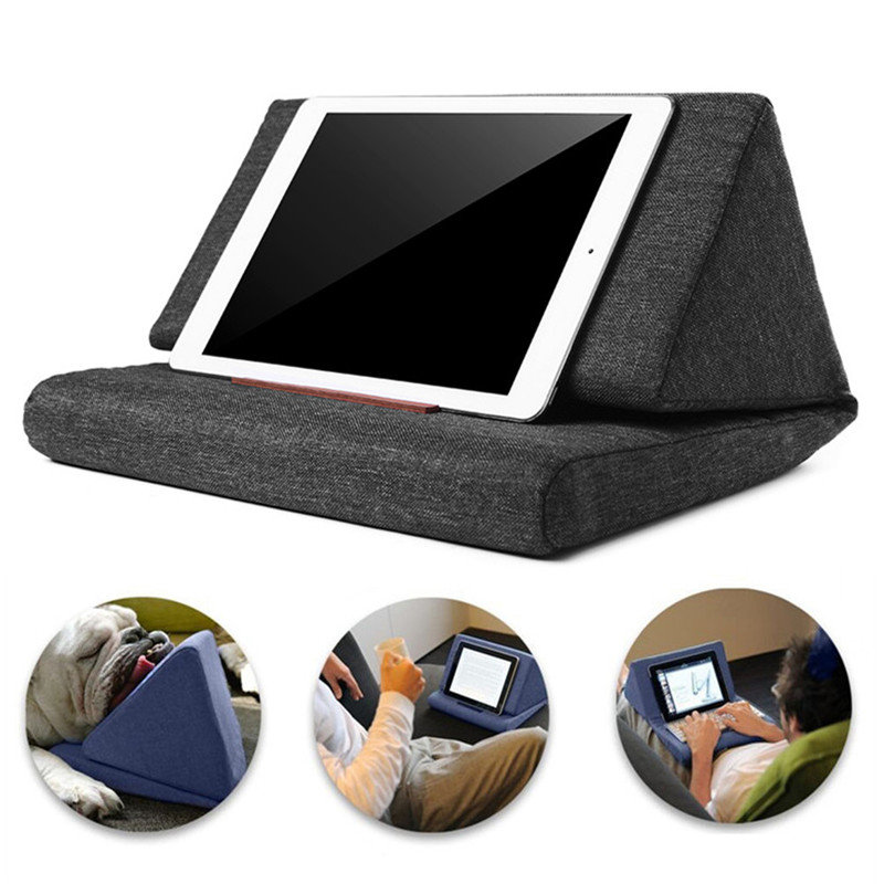 

Universal Foldable Pillow Lazy Holder for Smart Phone Tablet Anti-slip Stand Desktop Phone Stand, Khaki;rose;grey;black;blue