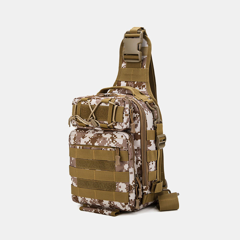 

Nylon Camouflage Large Capacity Multi-carry Tactical Travel Outdoor Chest Bag Sling Bag, Black;army green;#01;brown;#02;#03;#04;#05