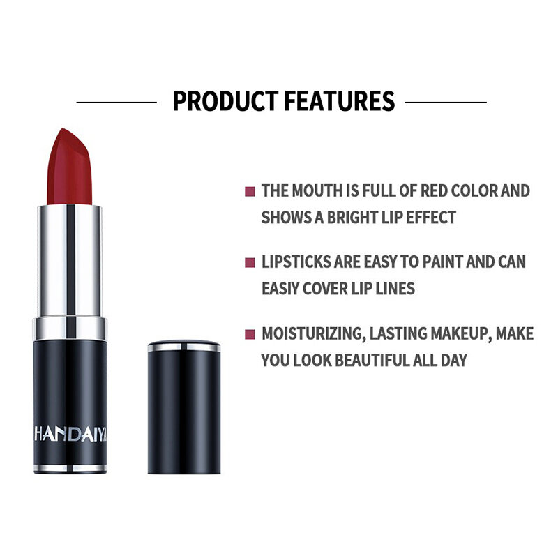 12 Color Matte Lipstick Long-Lasting Moisturizer Lip Stick Velvet Matte Lipstick Lip Makeup