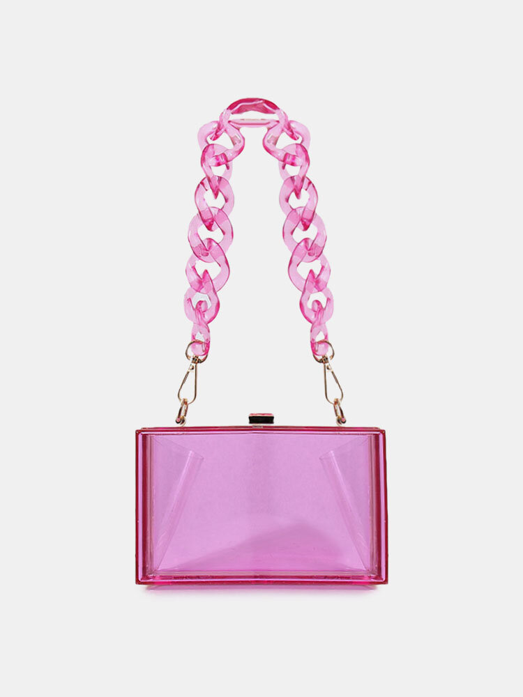 Women Chains Acrylic Transparent Handbag Box Bag Handbag
