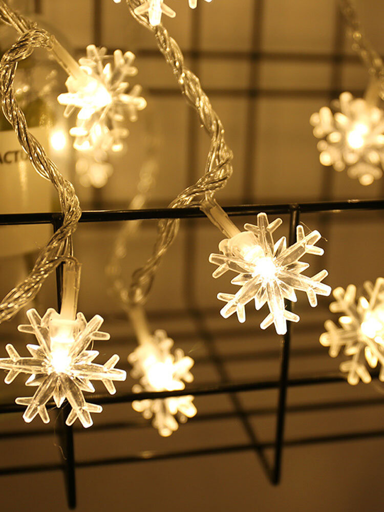 1 PC PVC Snowflake LED String Light Home Decoration For Christmas Party