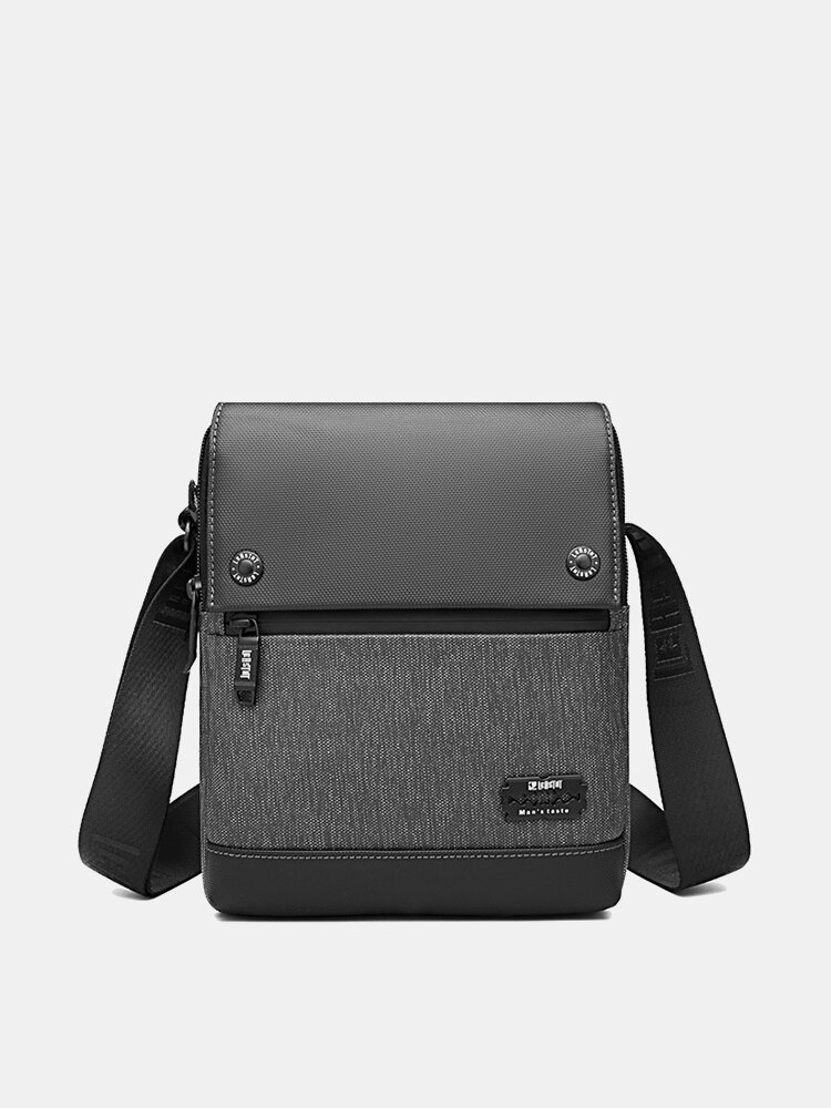 Men Oxfords Fabric Business Large Capacity Waterproof Crossbody Bag Phone Pocket Shoulder Bag