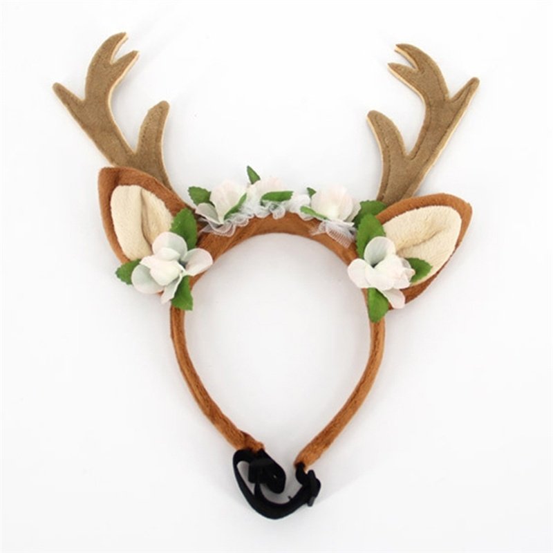 Deer Horn Pet Dog Cat Head Band For Christmas Accessories