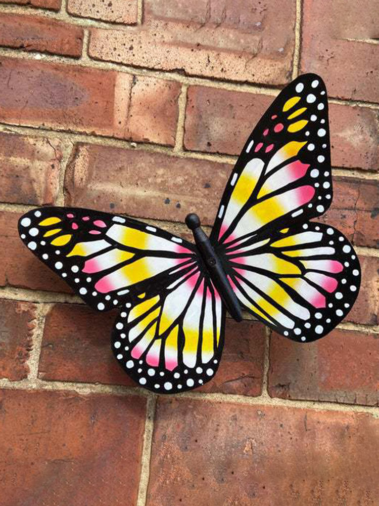 1 PC Wrought Acrylic Butterfly Home Wall Hanging Hardware Crafts Pendant Decoration Handmade Gift for Indoor Outdoor Decor