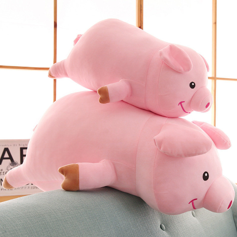 

Pink Pig Pillow Cryatal Velvet Home Decor Cotton Fabric Stuffed Cushion Throw Pillows Hugging Toys
