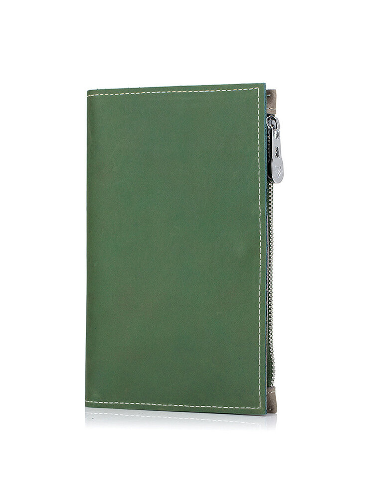 Menico Men Leather Casual Passport Holder Multifunctional Travel Document Bag Travel Ticket Holder Mini Wallet