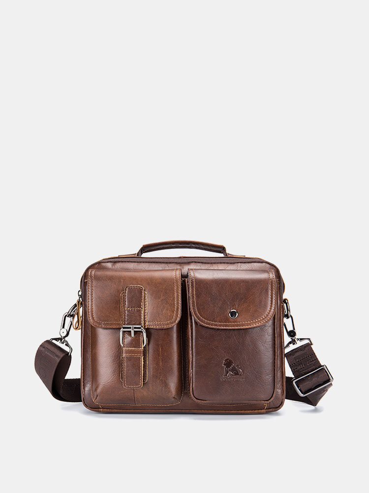 Vintage Genuine Leather Crossbody Bag Handbag For Men