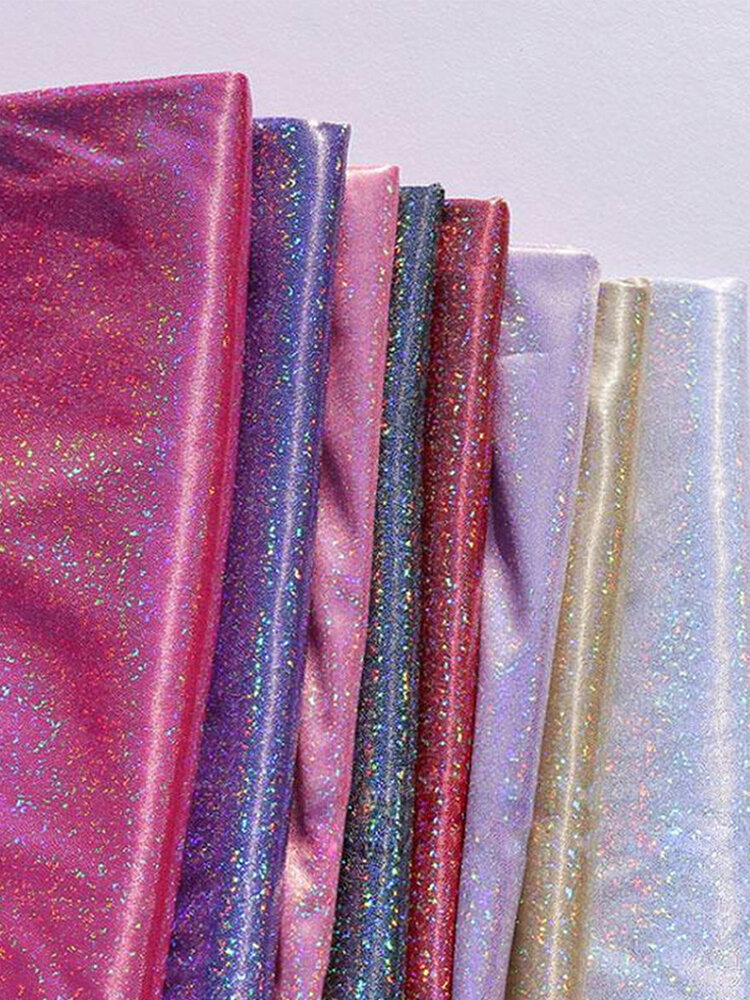  Laser Shiny Fabric Multicolor Decor Wedding Bedding Decorations DIY Handmade Materials