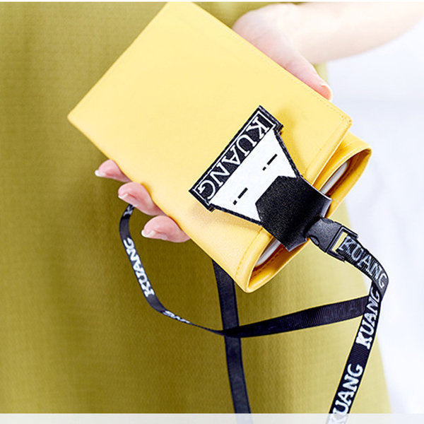Women PU Transparent Phone Bag Wallet Purse Multifunction Card Bag 