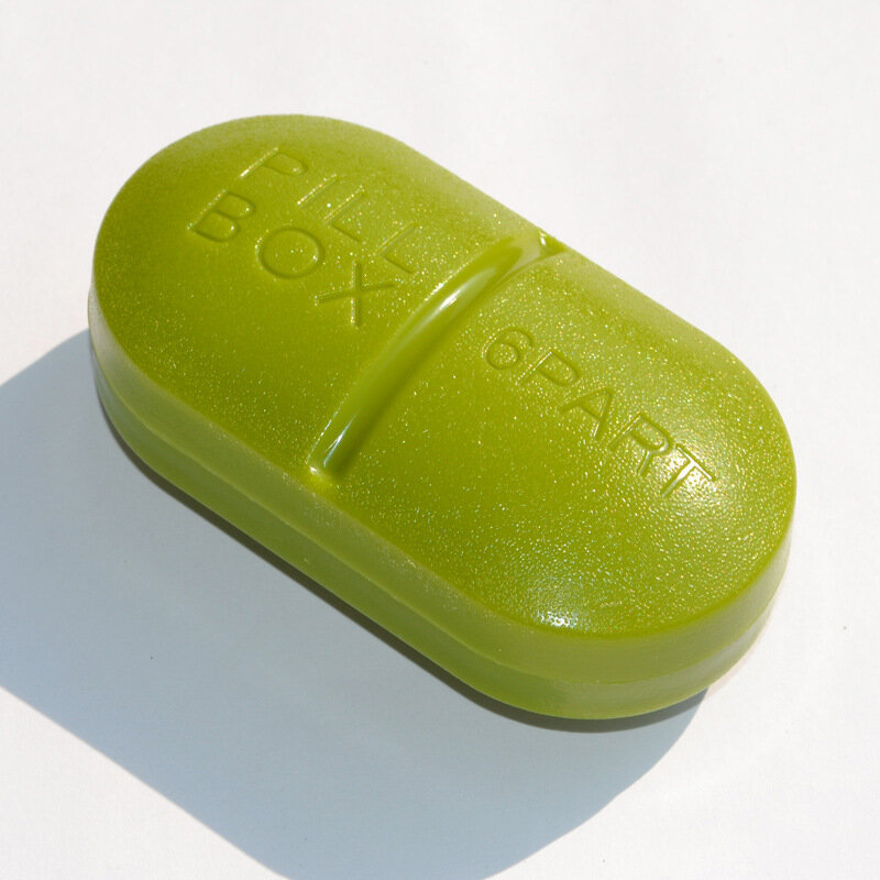6 Grid Candy-color Матовая портативная однонедельная маленькая таблеточная коробка для жевательной резинки