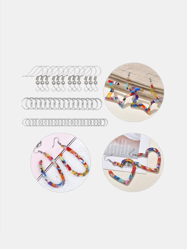 

123 Pcs Resin Earring Molds Silicone Earring Molds Epoxy Jewelry Resin Molds Kit With Earring Hooks Jump Ring Jewelry Ma