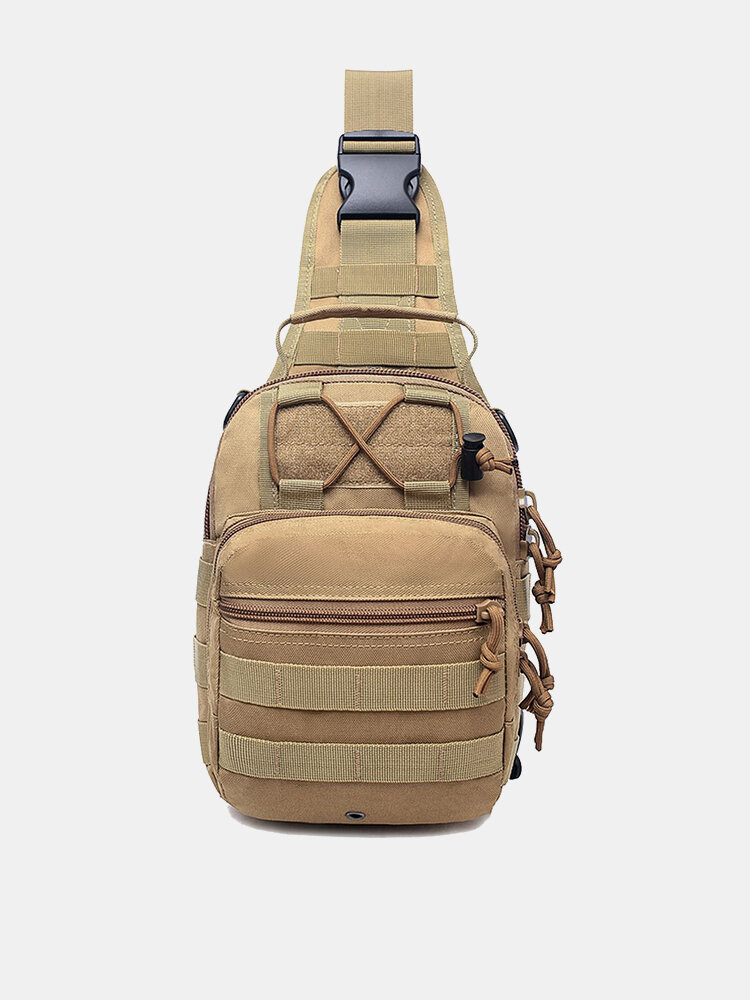 Men Nylon Fabric Vintage Large Capacity Crossbody Bag Outdoor Portable Casual Sling Bag