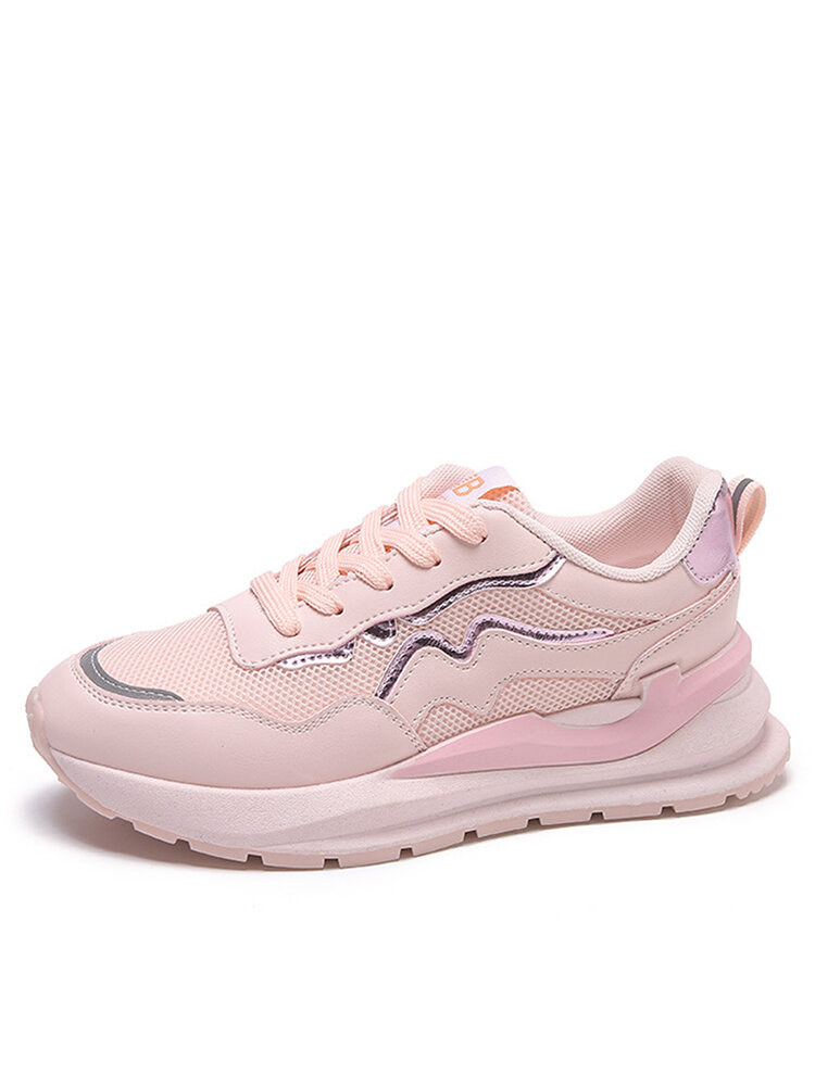 Women Casual Breathable Comfy Colorblock Chunky Sneaker Shoes