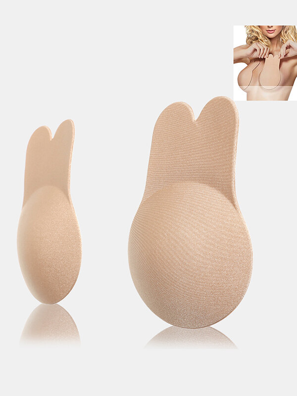 Lift Nipplecovers Strapless Adhesive Rabbit Shape Adjustable Push Up Wedding Dresses Bras