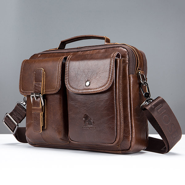 Vintage Genuine Leather Crossbody Bag Handbag For Men is worth buying ...