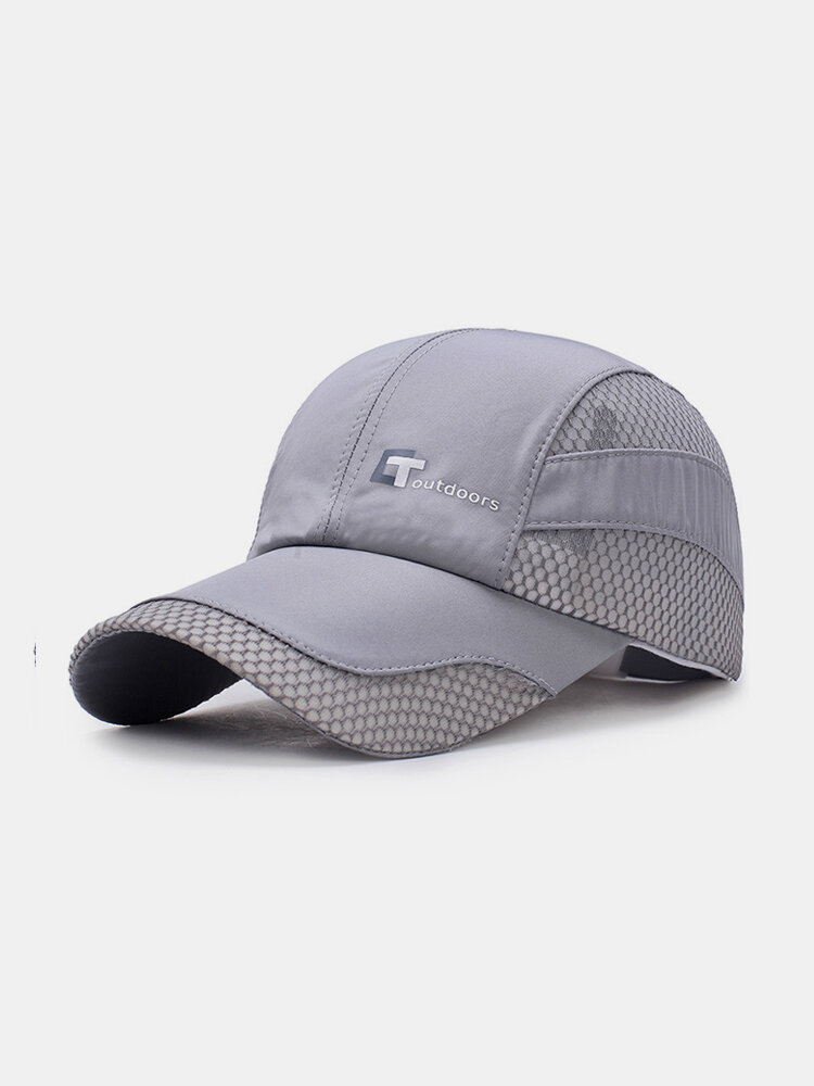 Men Speed Dry Cotton Material Plain Mesh Pattern Lightweight Breathable Fashion Baseball Hat