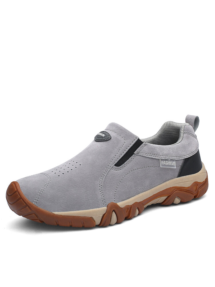 Men Breathable Slip On Outdoor Slip Resistant Hiking Shoes