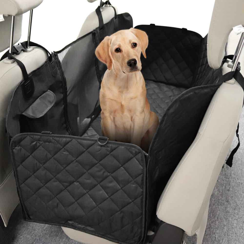 

Multifunctional Pet Dog Travel Car Backseat Cover Mat with Safety Barrier Waterproof Seat Cover, Black