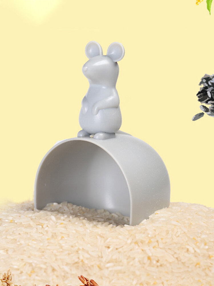 Cute ratón Cuchara de plástico con forma de taza medidora