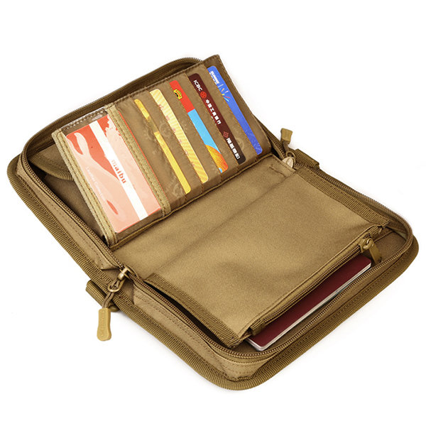 Polyester Camouflage Wallet Passport 6 inches Phone Clutch Bag For Men
