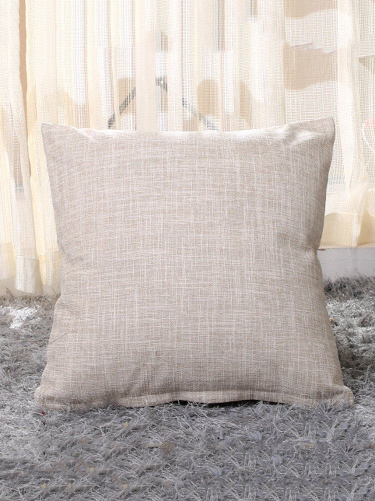 1 PC 45*45CM Simple Linen Cushion Cover Throw Pillow Cover Pillowcase Soild Pattern For Home Car Supplies