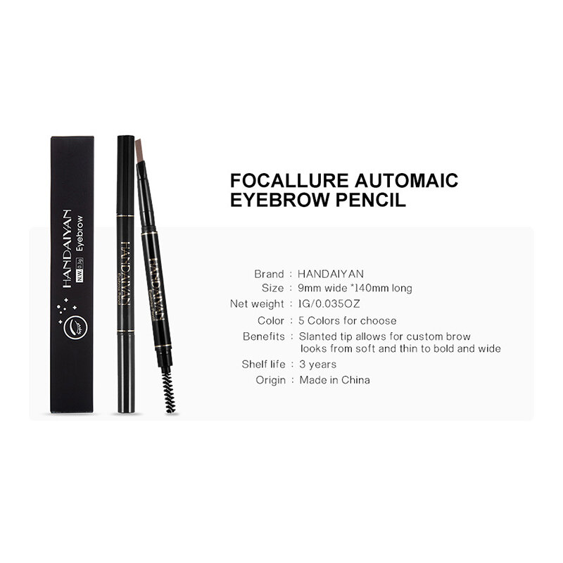 Automatic Eyebrow Pencil Long-Lasting Eyebrow Pen Waterproof Full Color Eyebrow Eye Cosmetic