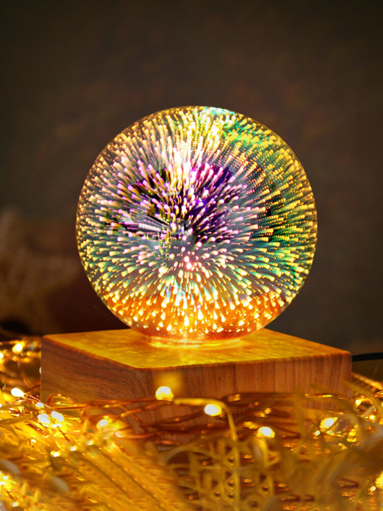 1 Pc LED 3D Firework Starry Sky Love Pattern Night Light Bedroom Decoration Colorful Atmosphere Table Lamp Night Light