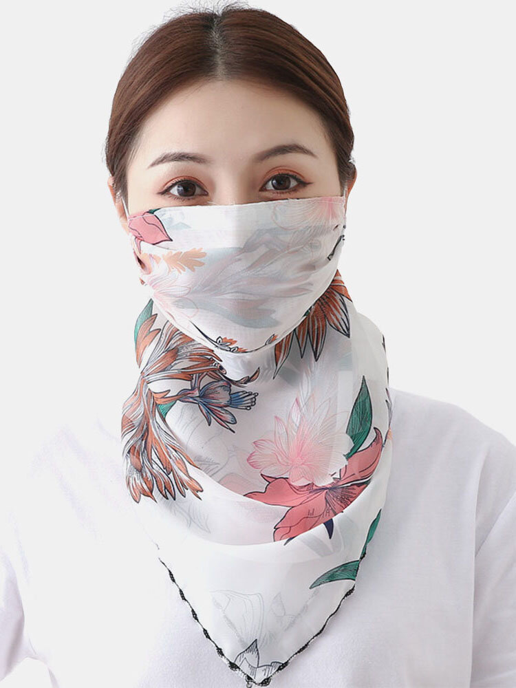 Summer Quick-drying Printing Neck Mask Sunscreen Scarf Outdoor Riding Face Mask Breathable 