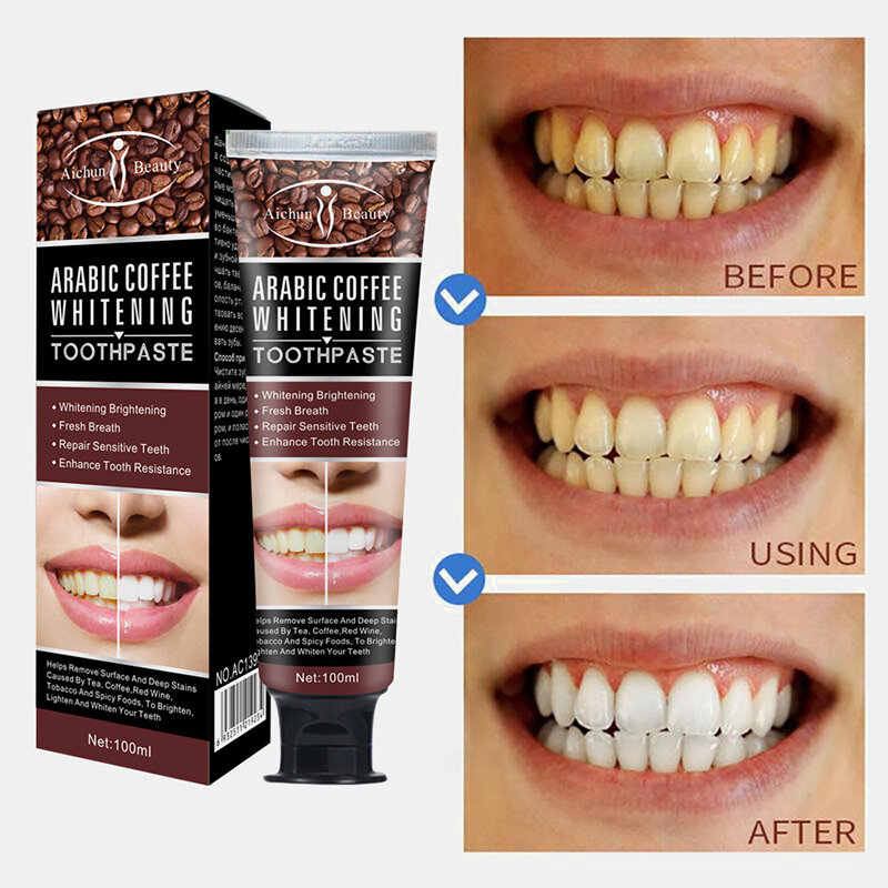 

Arabic Coffee Whitening Toothpaste Remove Smoke Stains Bad Breath Coffee Stains Oral Cleaning Toothpaste
