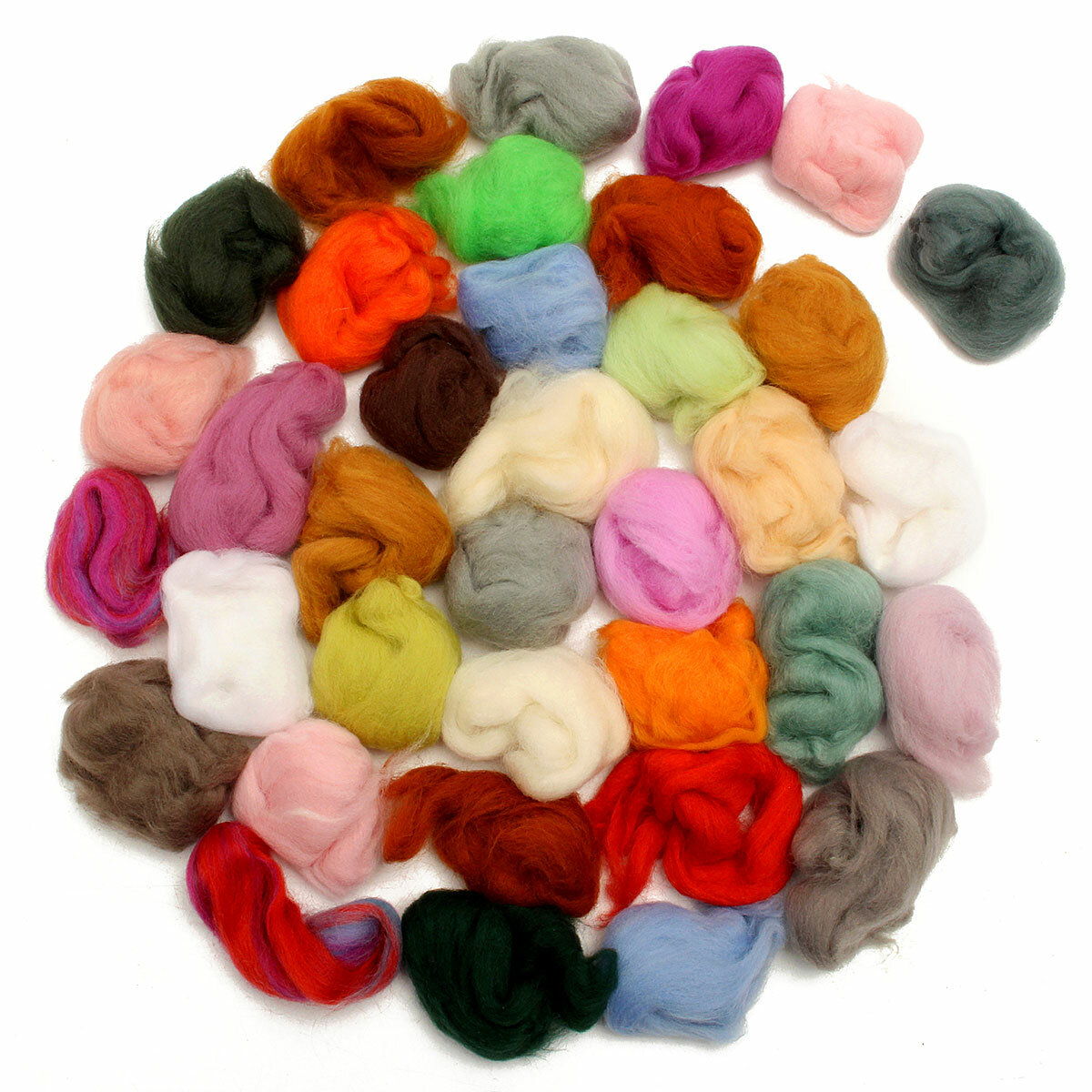 

36 Colors Wool Felt Fibre Roving For Felting DIY Handcraft Needlework Sewing Craft Wool
