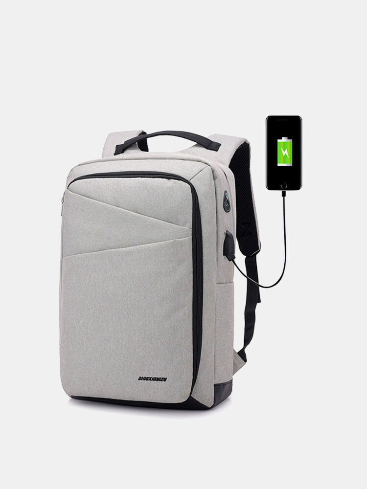 Business Casual Waterproof USB Charging Port 16 Inch Laptop Bag Backpack For Men